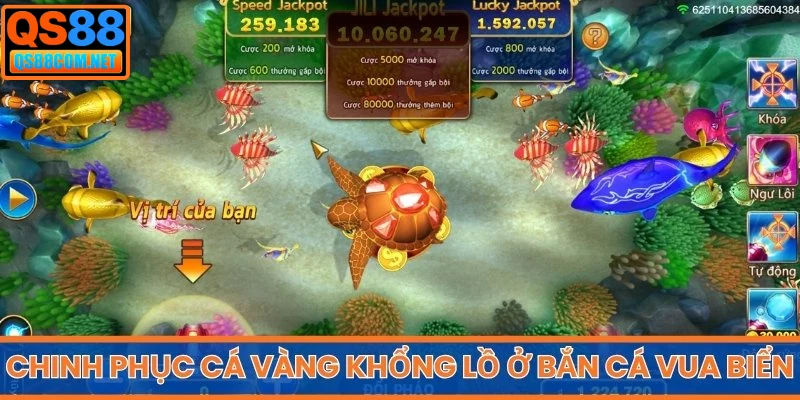 Chinh phục cá vàng khổng lồ ở Bắn Cá Vua Biển