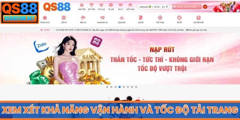 Xem xét khả năng vận hành và tốc độ tải trang 
